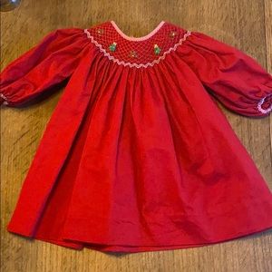 Red Smocked Dress